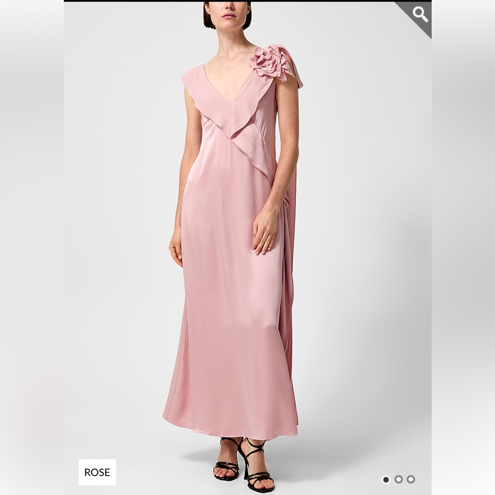 NWT-ERDEM Rose One Shoulder Dress 100 % silk value of 3700$ plus taxes